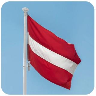 Österreich Flagge. Link zu unserem Onlineschaufenster Bücher aus Österreich.