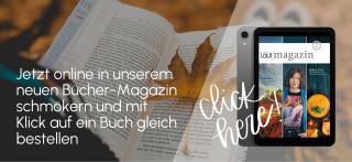 Frau liest im Herbst in einem Buch. Link zu unserem LAUF Büchermagazin Herbst 2026.